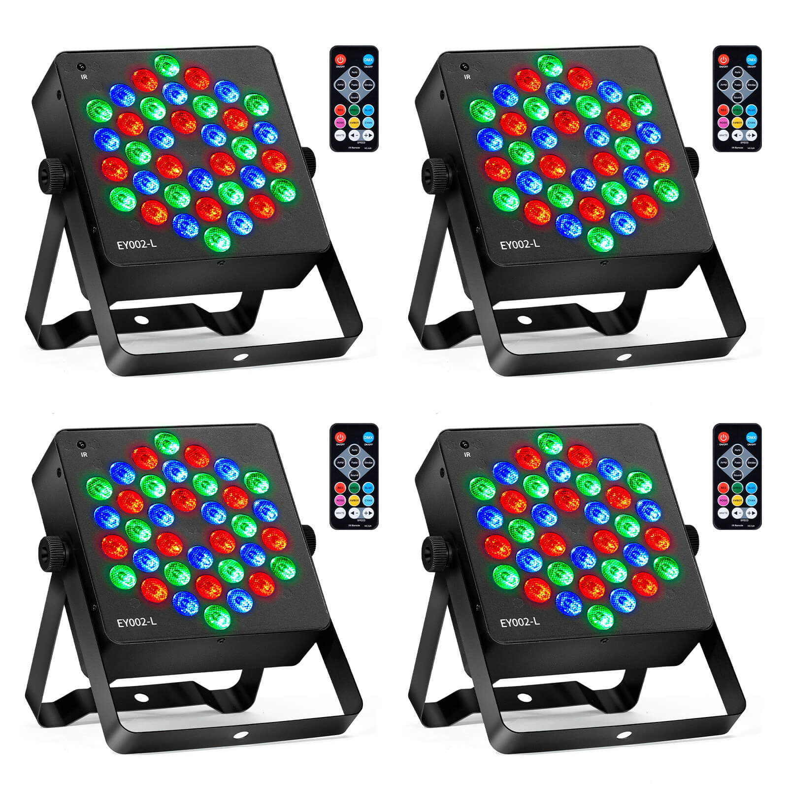 Eytse EY002-L Stage Lights 36 LED Par Lights Pack 4