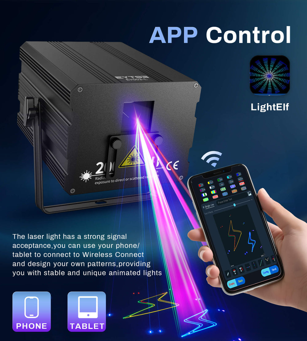 Eytse EY003-L DJ Laser Lights for Party 3D Animation RGB Laser Show Projector