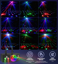 Eytse ‎TC - 7009 Party Lights DJ Laser Disco Ball Light with Sound Activated Support DMX512 - Eytse