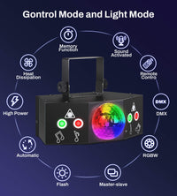 Eytse ‎TC - 7009 Party Lights DJ Laser Disco Ball Light with Sound Activated Support DMX512 - Eytse