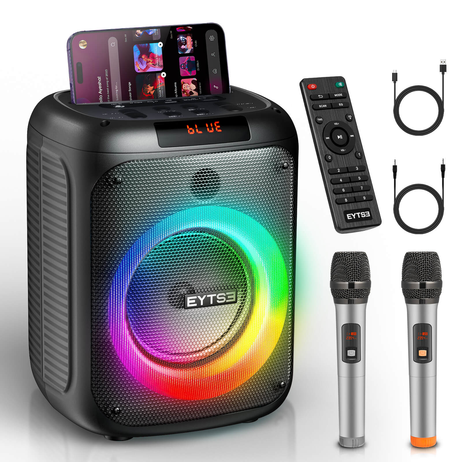 Eytse TK30 Karaoke Machine for Adults with 2 Wireless Microphones - Eytse
