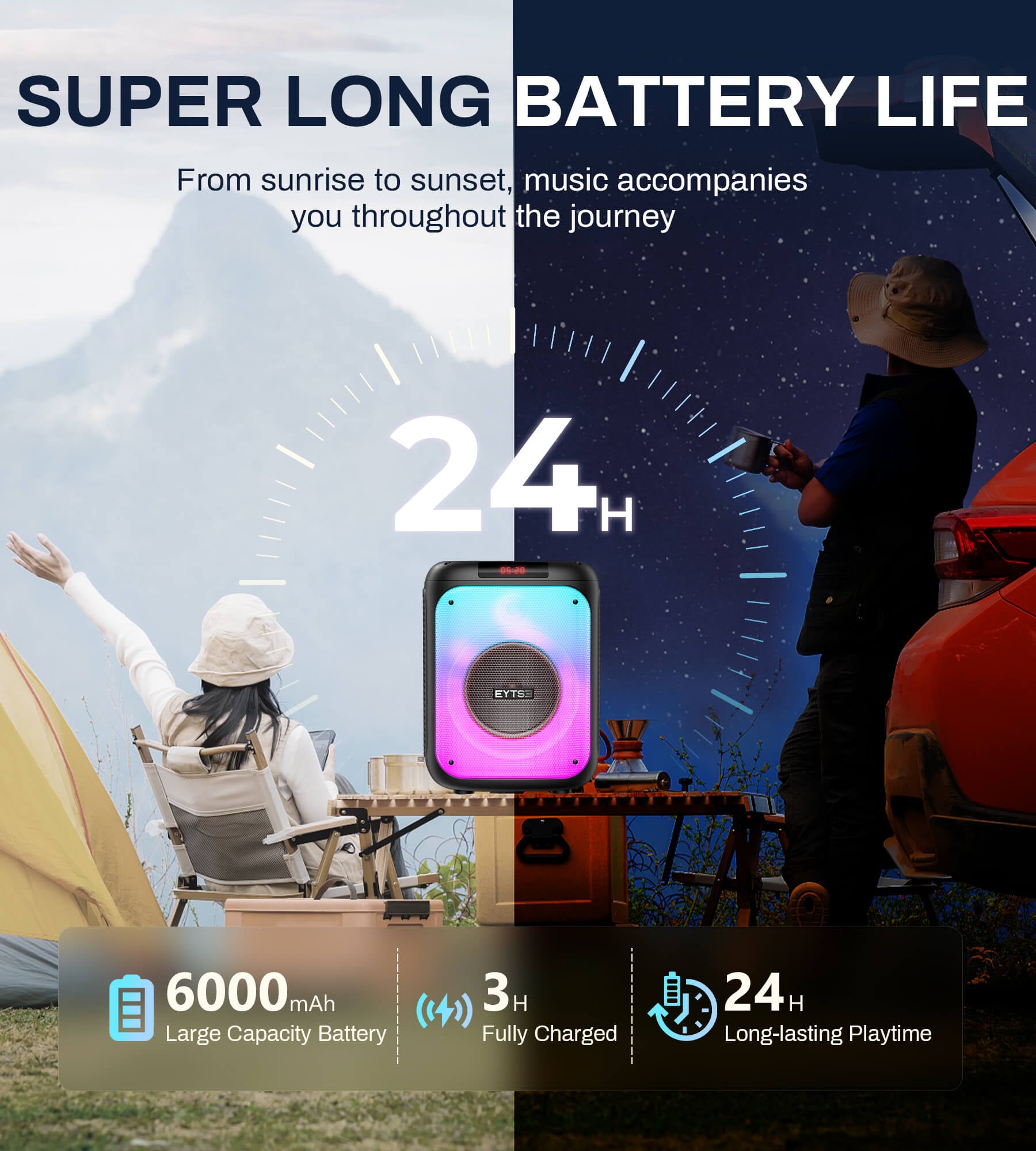 Eytse TK30 Karaoke Machine for Adults with 2 Wireless Microphones - Eytse