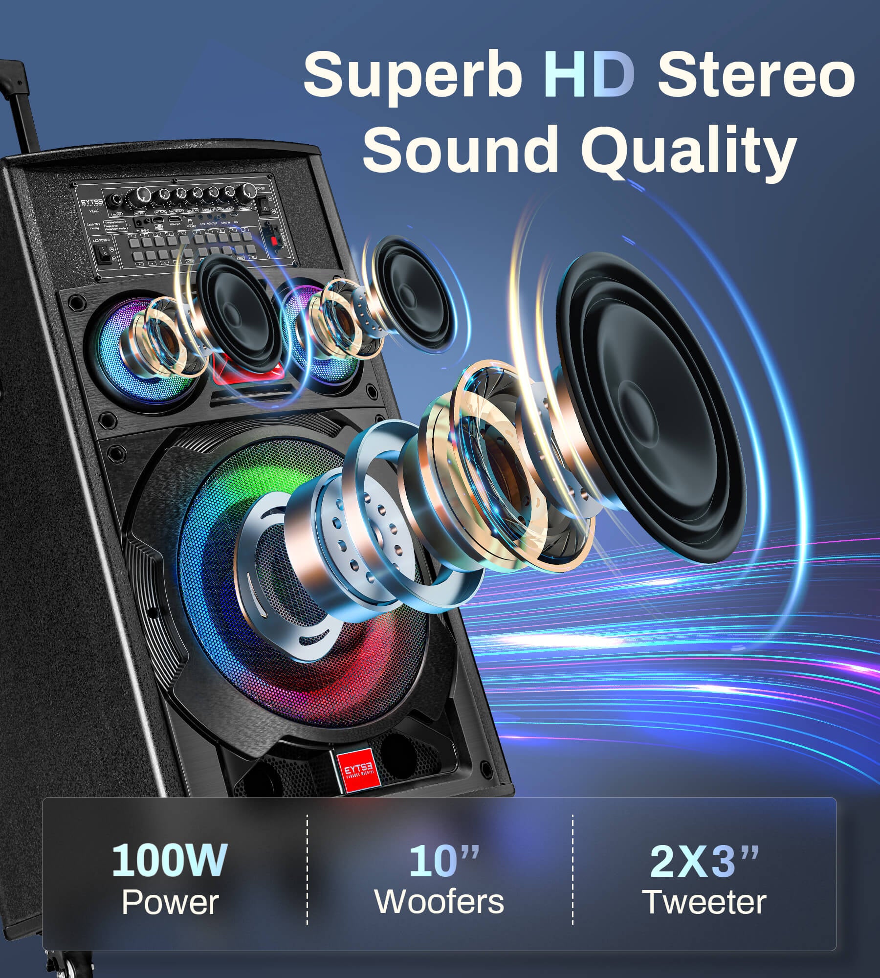 Eytse VK100 Karaoke Machine with Screen