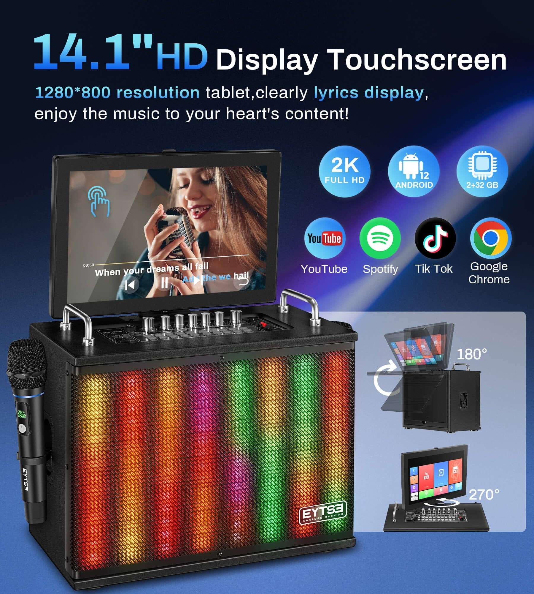 Eytse VK40 Karaoke Machine for Adults