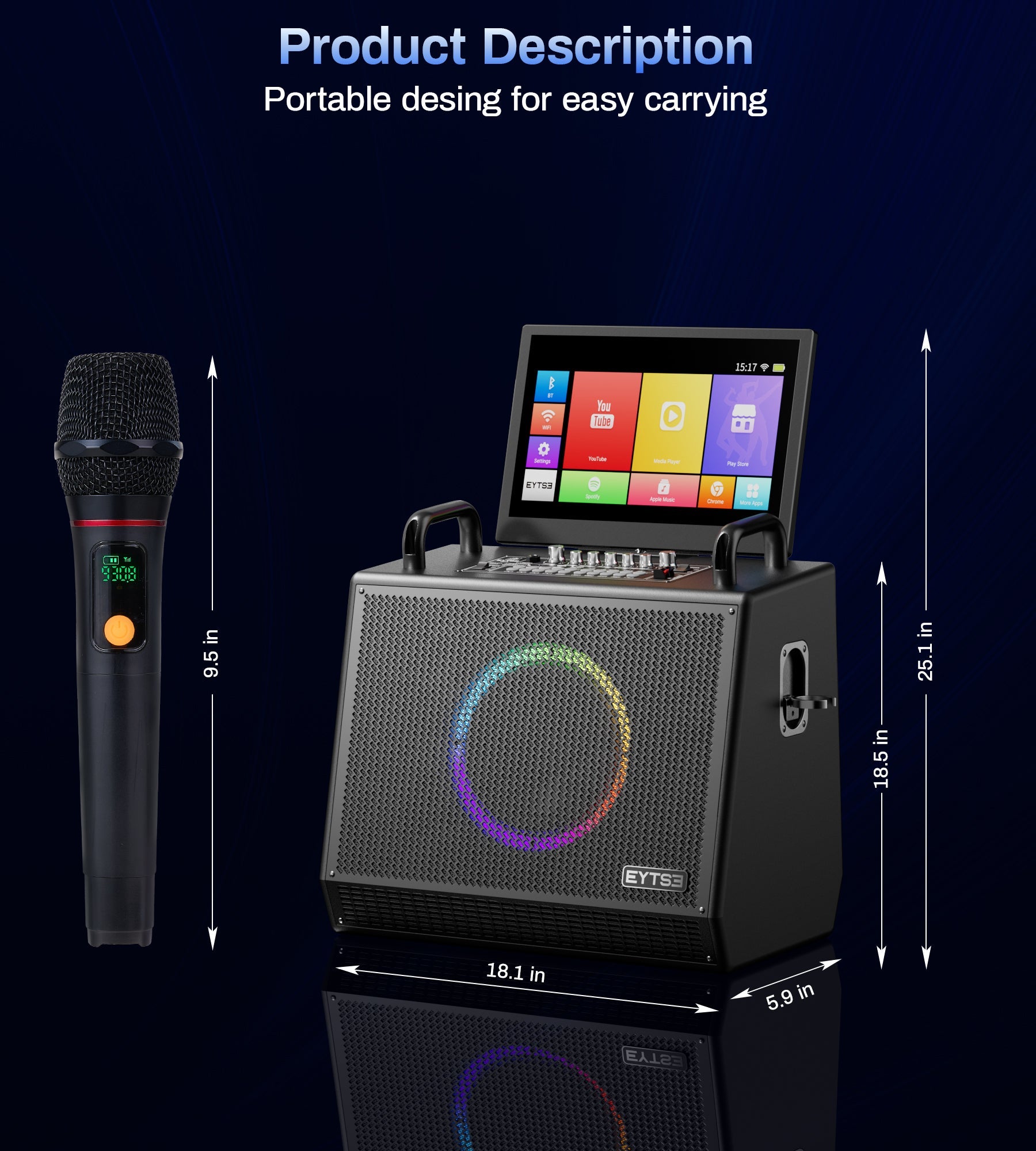 Eytse VK60 Karaoke Machine for Adults