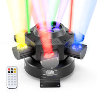 Eytse WRML07 Moving Head DJ Lights, 150W RGBW 4 - in - 1 LED 6 Arms Disco Stage Light with Mixed Lighting Effects - Eytse