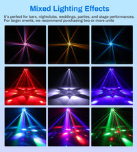 Eytse WRML07 Moving Head DJ Lights, 150W RGBW 4 - in - 1 LED 6 Arms Disco Stage Light with Mixed Lighting Effects - Eytse